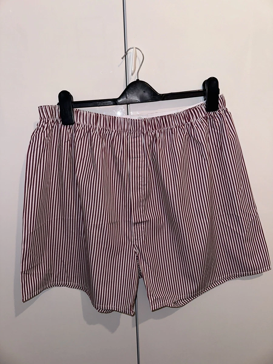 Sunspel Mens Boxer Shorts Red/White Stripe Size XXL Bnwt