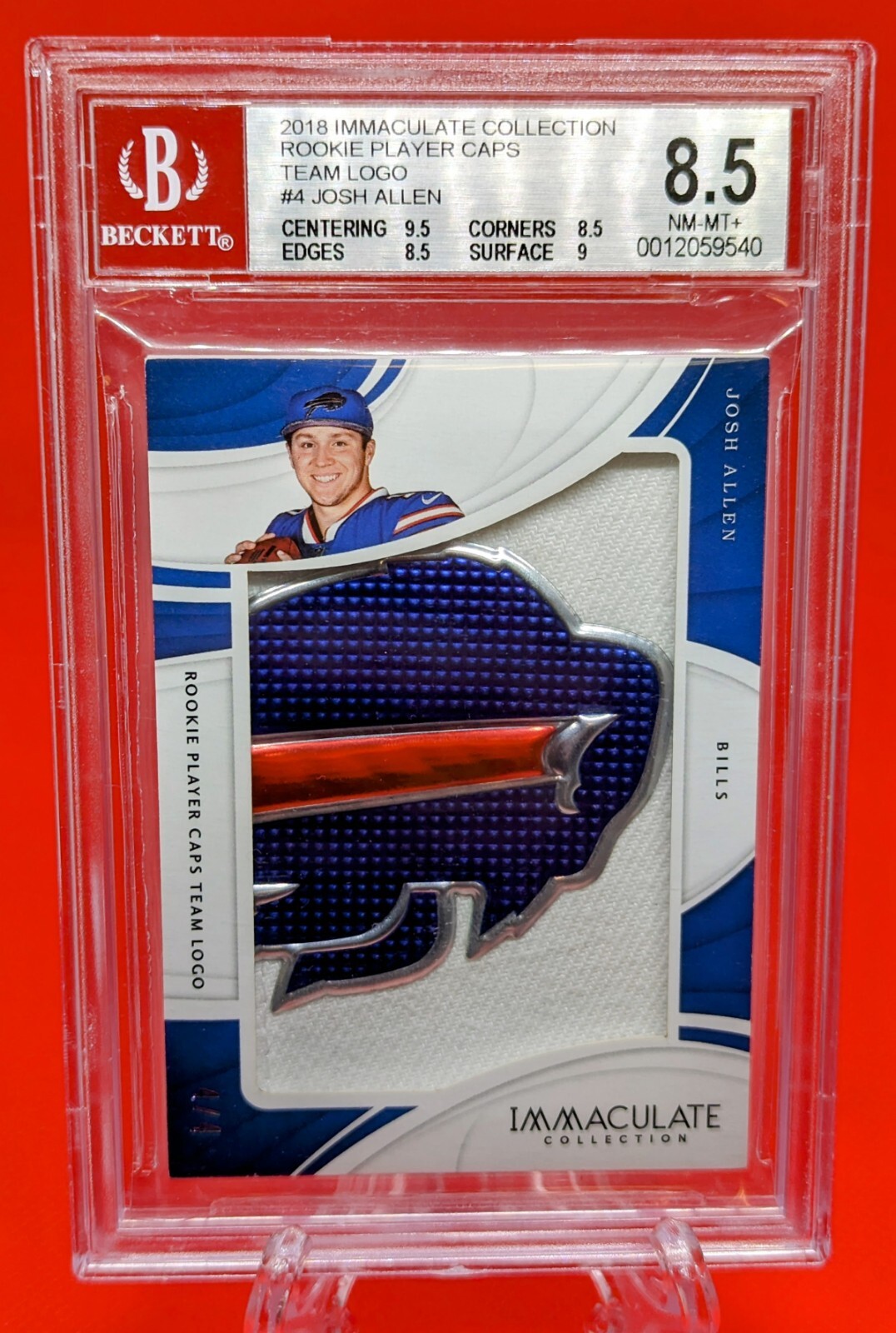 Josh Allen Panini Immaculate Collection Collegiate Rps Rookie Player Caps #4 Brand Logo