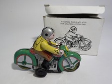 Blechspielzeug Motorrad mit Fahrer MS275 Made in China, Schl&uuml;sselaufzug und OVP