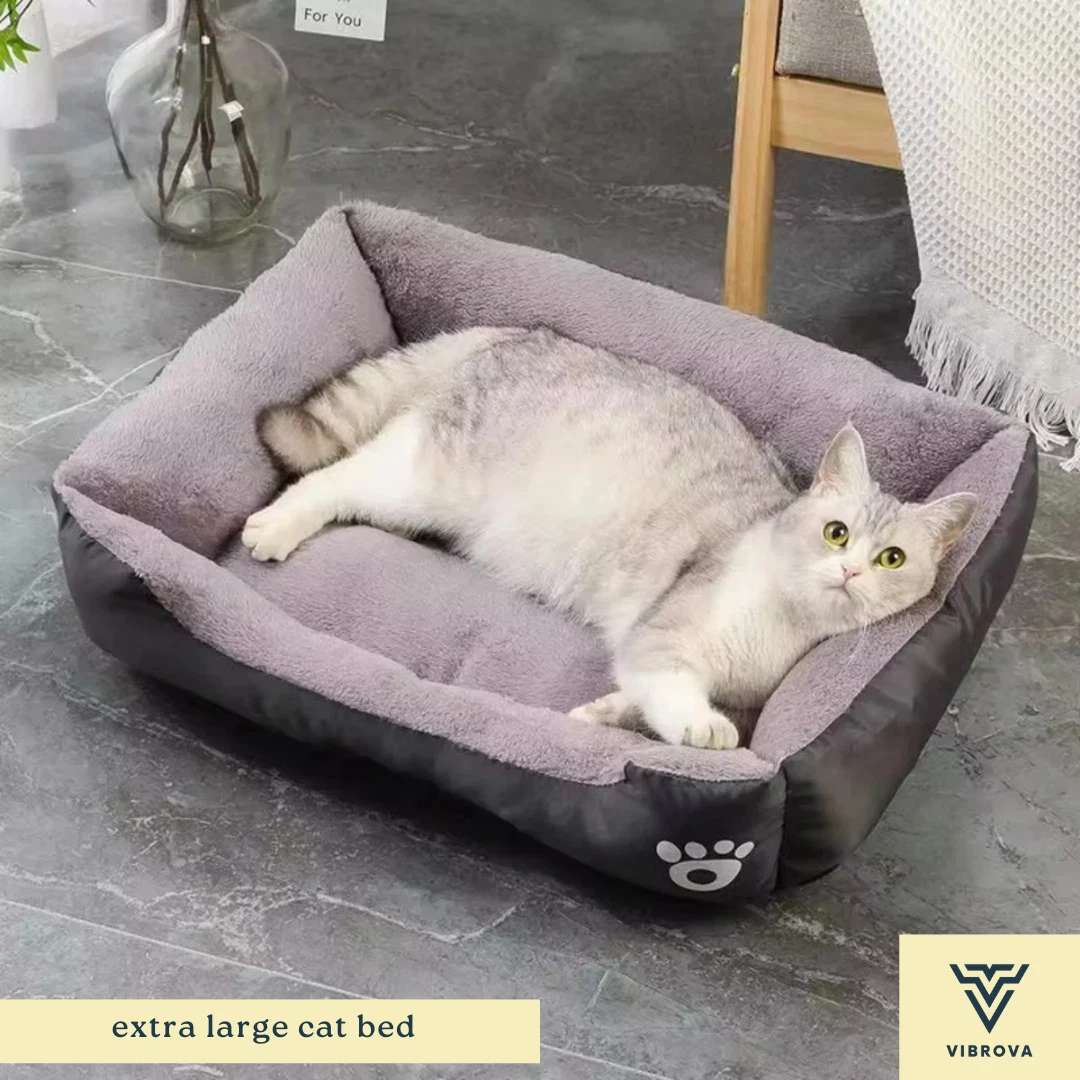 Extra Large Cat Bed | Soft Square Waterproof Cat House | Winter Warm Pet Sofa
Opens in a new window