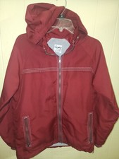 Old Navy 2007 Maroon Windbreaker Youth XL Hooded Zip Front Pockets Unisex