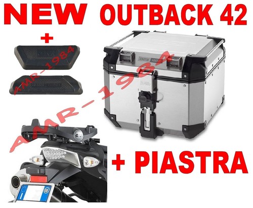BAULE TREKKER OBK42A OUTBACK 42 LT + PIASTRA E528 KAWASAKI KLV 1000 04-10 + E157