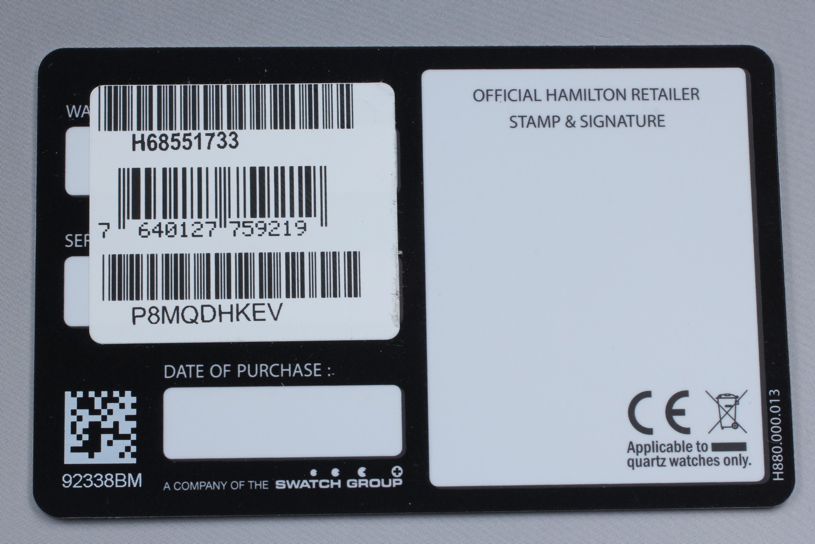 Near MINT Full Set] HAMILTON KHAKI H685510 Quartz Black Silver 40mm Men's Watch image 4