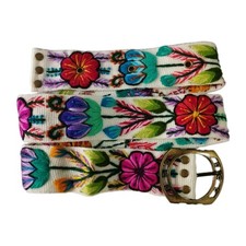 Peruvian Wool Belt Hand-knitted Fine 100 Handmade New Peru Folck Art Ethnic New