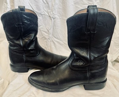 Ariat 10002280 35501 Black Heritage Roper Western Leather Boots Men's Size 10.5D