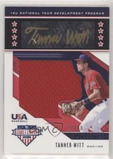 2019 USA Baseball Stars & Stripes Black Gold Jerseys 22/48 Tanner Witt Auto a8r