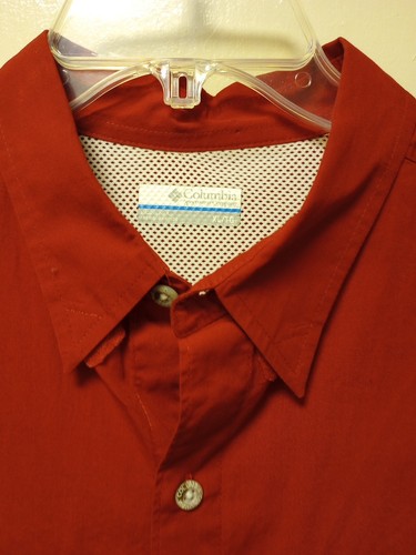 Columbia PFG Hemd XL rot Button Down Kurzarm belüftet Camp OU Sooners - Bild 11 von 16
