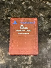 Sony Playstation 2 PS2 8mb MEMORY CARD Official MagicGate SCPH-10020 RED A