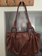 Vintage Rialto Ledertasche Handtasche Damen Leder Braun 