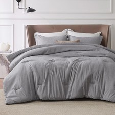 Oversized King Comforter Set Soft Bedding Cationic Dyed 3 Pieces Bedsure Dark