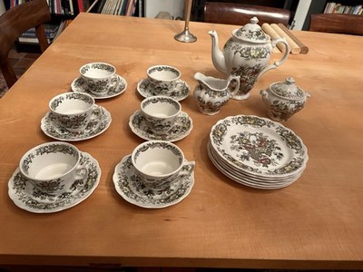 Antikes englisches Ridgways Staffordshire Windsor Porzellan-Service