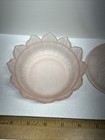 Vintage Frosted Pink Glass Candy Dish?With Lead 5”Wide 1 1/2 Deep Unmarked — photo 10