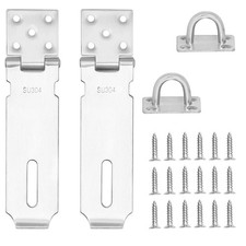 2 Pack Padlock Hasp Door Locks Hasp Latch,5 inch Heavy Duty 304 Stainless Steel
