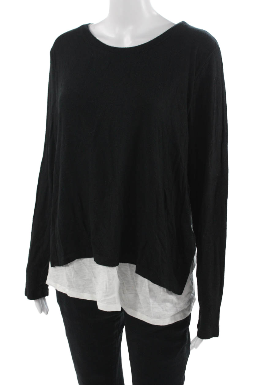 Generation Love Womens Basic Black Long Sleeve Ro… - image 2