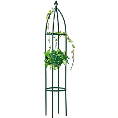 100% Metal Obelisk Garden Trellis 6.3 Feet Tall Sturdy Plant Support for Climbin