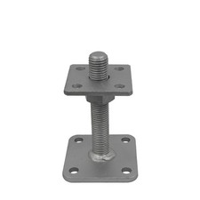 GeZu Impex&reg; Pfostentr&auml;ger Alfred h&ouml;henverstellbar 40 - 480 mm Zinklamellenbeschi