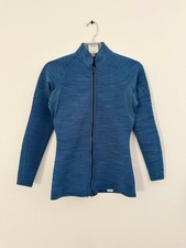 NRS Neoprene Wetsuit Jacket Full Zip Front Long Sleeve Heather Blue Women Small