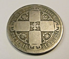 Gothic Florin Queen Victoria Sterling Silver Obverse Side Very Worn W 10.37g **