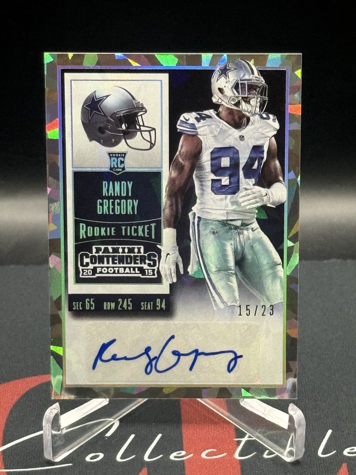 Randy Gregory Panini Contenders #125 Autograph-Cracked Ice