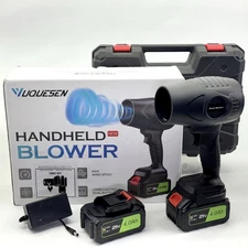 20V Cordless Handheld Leaf Blower 2 batteries & Case -LIghtweight & Powerful NEW