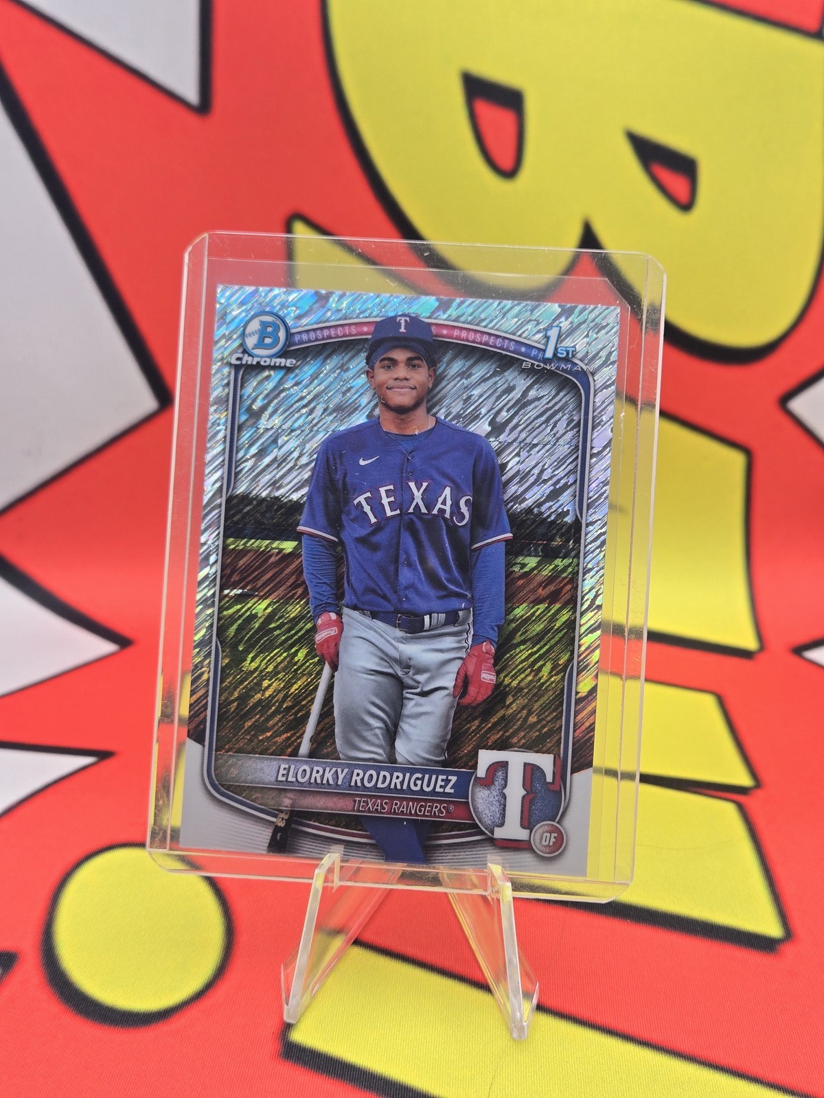 2025 Bowman Chrome #BCP-186 Elorky Rodriguez Prospects Shimmer