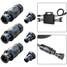 Waterproof Connection End Cap for Hoymiles 2+PE Contacts 25A Rated Current