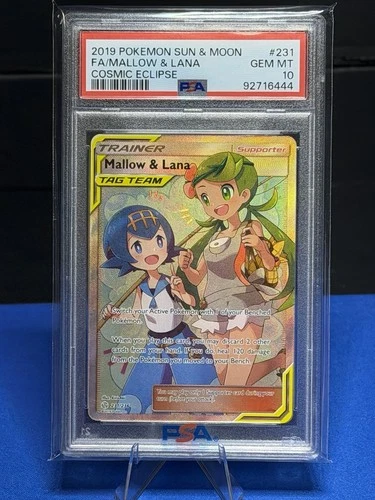 PSA 10 Mallow & Lana TAG TEAM Full Art 231/236