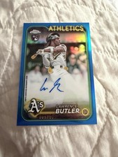 2024 Topps Chrome Update Series - Autographs Lawrence Butler Blue Refractor/150 