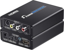 RCA Svideo to HDMI Converter with AV  S-Video Cables, Composite black