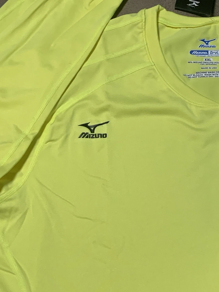 Mizuno Drylite Mujer Ligero Rendimiento Voleibol Manga Larga Amarillo Nuevo con Etiquetas XXL Foto 4 de 4