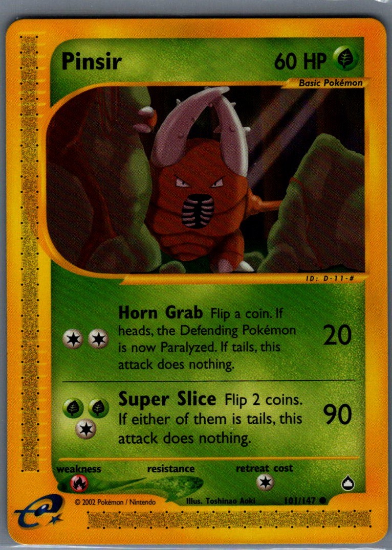 Pinsir Regular Common Aquapolis 101/147 NM