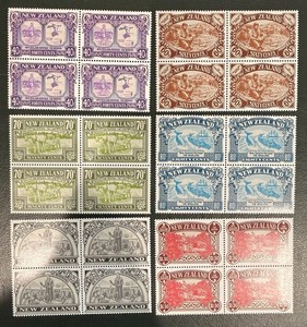 New Zealand Stamps MNH Blocks of 4 Stamps Heritage commemorative series 1989