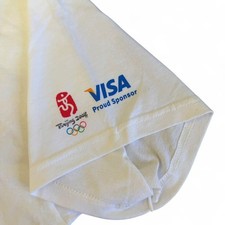 Vintage Beijing 2008 Olympics Hanes White T-Shirt, Men's Size XL — Visa Sponso