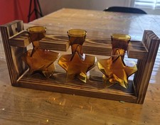 Nacome Star Glass Propagation Stations: Plant Terrarium with Wooden Stand