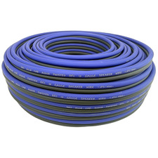 50 ft TRUE 10 Ga OFC AWG BLUE/BK Sky High Car Audio Speaker Wire Home Audio