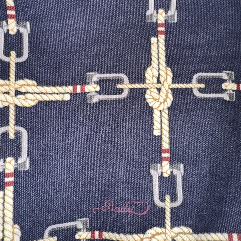 Bolso de Mano Bally Azul Marino Lona Náutica Foto 4 de 4