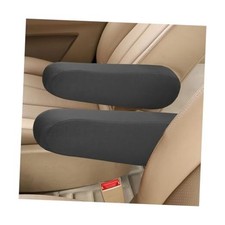 2 PCS Car Front Seat Armrest Covers, Elastic Fabric Stretch Auto Seat Gray