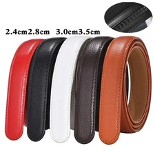 Men/Women Genuine Leather Belt Replacement Automatic Buckle Ratchet Strap