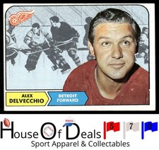 1968-69 Topps #28 Alex Delvecchio Detroit Red Wings NHL Hockey Card