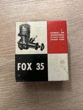 Vintage Fox 35 Stunt Engine Control Line Model Airplane Motor W/ Box