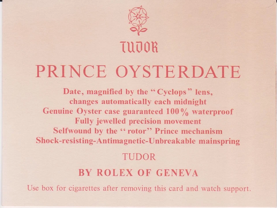 Tudor Prince Oysterdate CigarettesCard red english with 2x translations - Image 2 of 4