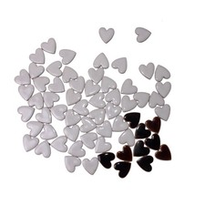 Ceramic Mosaics Tiles Heart Shaped Pieces For Arts DIY Hand Crafts MCM White