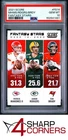 2021 SCORE FANTASY STARS #FS14 PATRICK MAHOMES-AARON RODGERS-TOM BRADY PSA 10