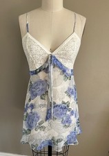 Victoria's Secret Y2K Babydoll Coquette Slip Dress Size S 2000s Lace Bow