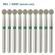 Multi-Use Round Ball 801/023C Diamond Bur Coarse Grit Friction Grip High Speed