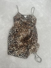 Ladies size 14 leopard print cami Strap dress TOPSHOP