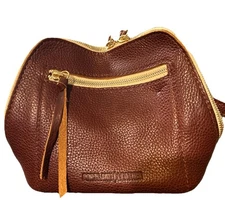 Portland Leather Goods Large Luna Crossbody Bag Zippered Front Pocket NWOT READ