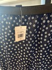NWT Sanctuary Navy Blue Daisy Floral Midi Pull On Front Slit Slip Skirt Medium — photo 7