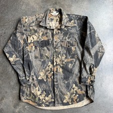 Vintage Red Head Mossy Oak Breakup Camo Chamois Shirt Heavy Mens XL USA Made