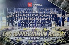 Henderson Silver Knights 2025 Team Photo Fan Appreciation Night 4/25. (11) Autos